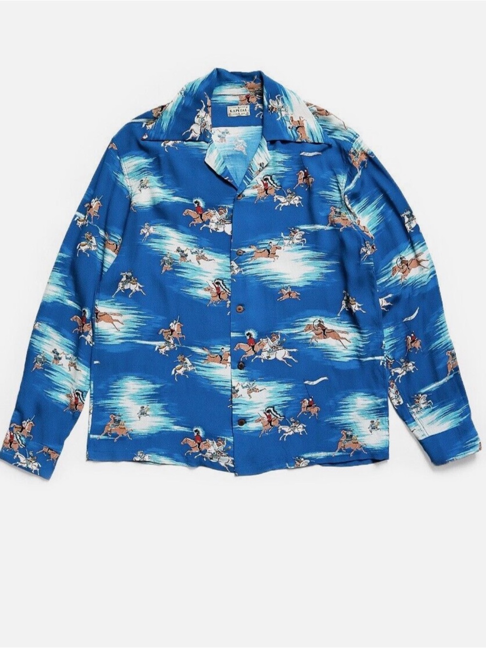 Kapital Rayon Kamikaze Aloha Shirt Long Sleeve Button Up